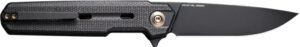 WE KNIFE NAVO 3.25" Black - CANVAS MICARTA STONEWASH