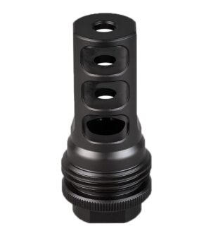 SilencerCo AC142 ASR Muzzle Brake Black Steel with 1/2"-28 tpi Threads for 5.56x45mm NATO