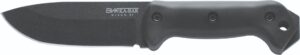 Ka-Bar BK2 Becker Campanion 5.25" Fixed Clip Point Drop Point Plain Black 1095 Cro-Van Blade, Black Ultramid Handle, Includes Sheath