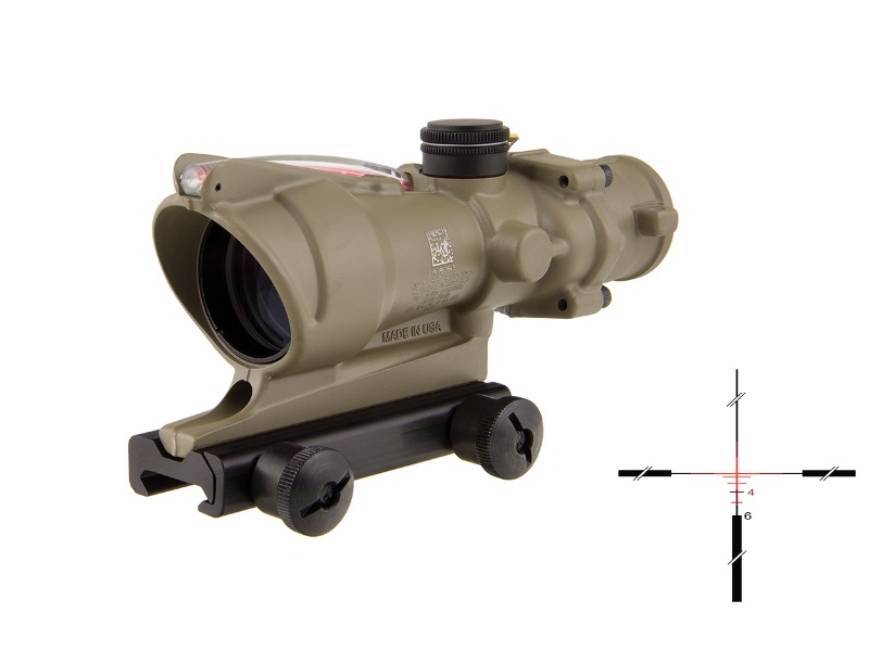 TRIJICON ACOG 4X32 .223 FDE BAC Red