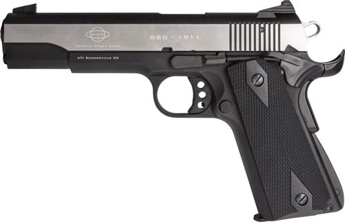 GSG GSG2210M1911S M1911 22 LR 5" 10+1 Black Hardcoat Anodized Stainless Steel Polished Slide Black Polymer Grip - Image 2