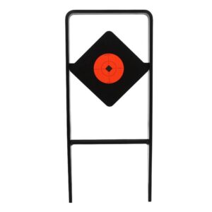 Birchwood Casey 47340 World of Targets Ace of Diamonds Centerfire Target AR500 Steel Black/Red Diamond Illustration Impact Enhancement Motion 0.50" Thick