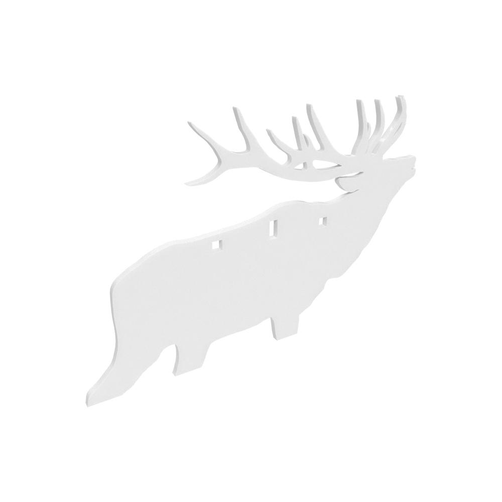 B/C AR500 3/8" SILHOUETTE ELK WHT