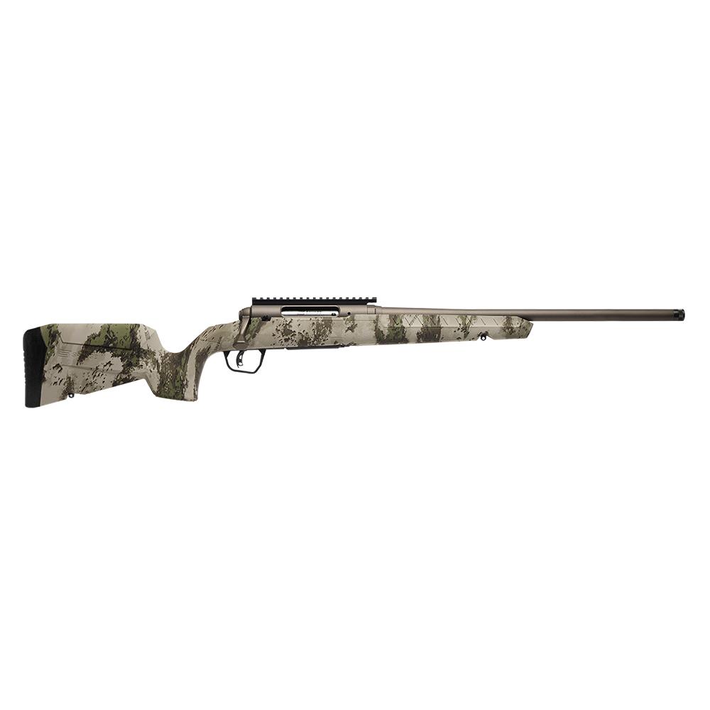 Savage Arms 32304 Axis 2 Pro Compact 7mm-08 Rem 4+1 20" Gun Metal Bronze Cerakote Heavy Threaded Barrel & Picatinny Rail Carbon Steel Receiver, Fixed Woodland Camo Synthetic Stock, Right Hand