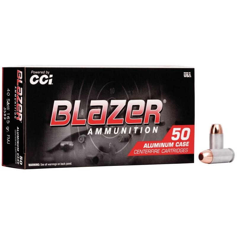 CCI 3589 Blazer Handgun 40S&W 165gr Total Metal Jacket 50 Per Box/20 Case