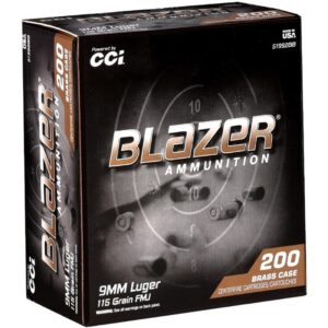 CCI 51992BB BLAZER BRASS 9MM 115GR 200/5