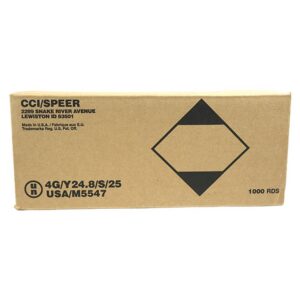 CCI Blazer Brass Handgun Ammunition .40 S&W 165 gr FMJ 1050 fps 1000/ct Case