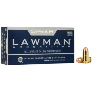 Speer 53885 Lawman Training Clean-Fire .45 ACP 230gr Total Metal Jacket Round Nose 50 Per Box/20 Case