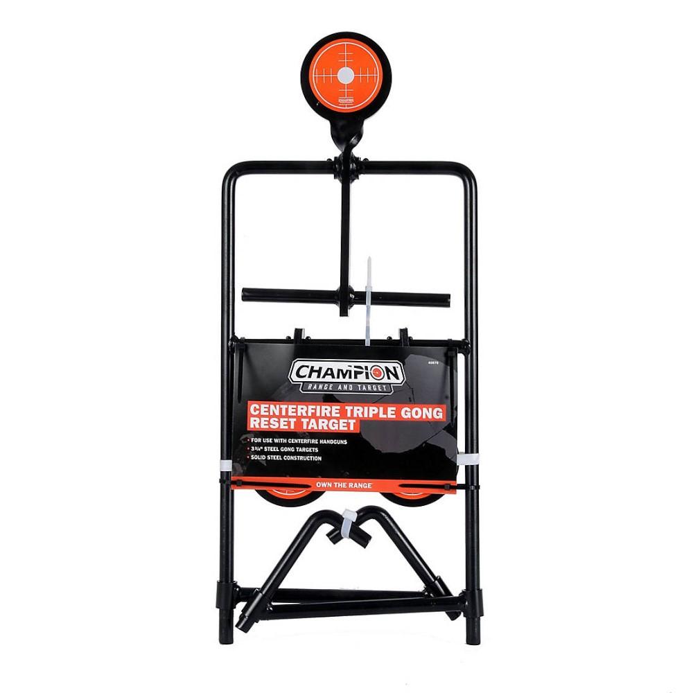 Champion Targets 40870 Gong Auto Reset Handgun Black/Orange Standing 3 Targets