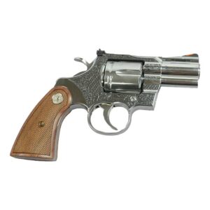 Colt Python Handgun .357 Mag 6-Round Capacity 2.5" Barrel Historic Wood Medallion Grips with Filigree Frame and Barrel