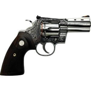 Colt Python "Filigree Frame" Handgun .357 Mag 6-Round Capacity 3" Barrel Stainless Finish Wood Grips