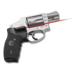 Crimson Trace 011150 Lasergrips Fits S&W J-Frame Round Butt, Red Laser 633nM Wavelength 5mW Output, Black Polymer Extended
