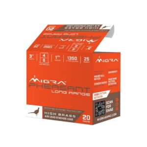 Migra Pheasant Long Range Shotshells 20 Gauge 3" 1-1/4oz 1350 fps #6 & #8 25/ct
