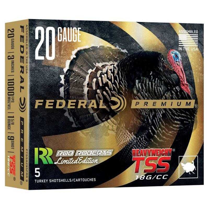 Federal Heavyweight TSS Rob Roberts Special Edition Shotshell 20 Gauge 3" 1-5/8oz 1000 fps #9 5/ct