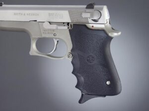 Hogue 69000 Rubber Grip Black Rubber with Finger Grooves for S&W 6906, Shorty 40, 4013 TSW