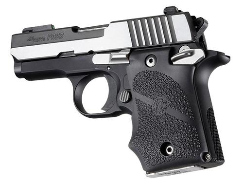 Hogue 98080 Rubber Grip Black with Finger Grooves for Sig P938 with Ambidextrous Safety