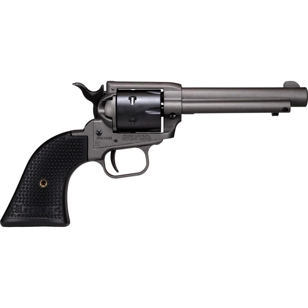 Heritage Mfg SRR22C4 Rough Rider 22 LR 6-Round 4.75", Tungsten Gray Frame & Barrel, Black Satin Cylinder, Black Polymer Grips