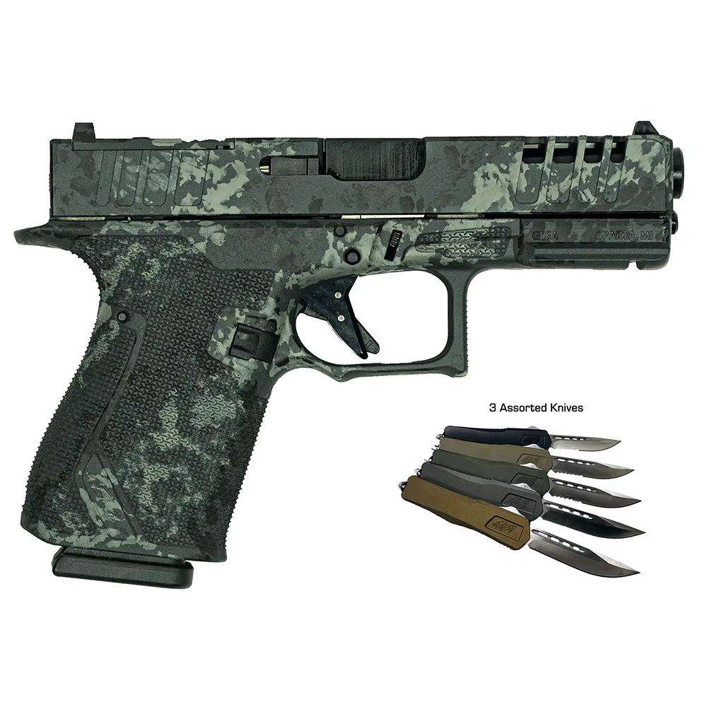 GLFA 19 STRIKER 9mm BUNDLE - W/ 3 KNIVES LICHEN GREY