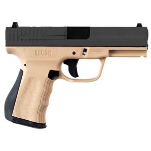 FMK G9C1G2RSS 9C1 G2 9mm Luger 14+1 4" Black Stainless Steel Barrel, Black Serrated Carbon Steel Slide, Desert Sand Polymer Frame w/Picatinny Rail, Black Backstrap Grip