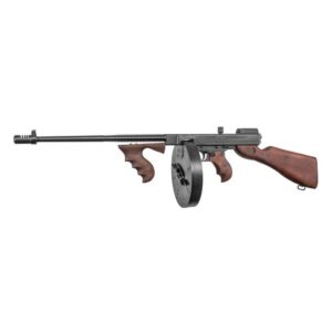 Thompson T5100D 1927A-1 45 ACP Caliber with 16.50" Barrel, 20+1 Capacity (Stick), 100+1 Capacity (Drum), Blued Metal Finish, American Walnut Stock Wood Grip Right Hand