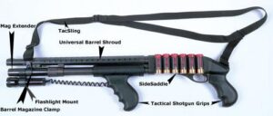 TacStar 1081161 SideSaddle Winchester 1200/1300 Defender & Blackshadow 12 Gauge 6-Round Black Polymer w/Aluminum Mounting Plate