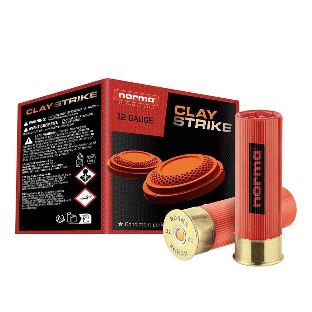 Norma CLAYSTRIKE Shotshells 12 Gauge 2-3/4" 1oz 1250 fps #8 25/ct