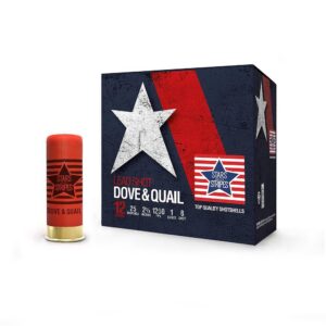 PPU Stars & Stripes Dove & Quail Shotshells 12 Gauge 2-3/4'' 1 oz 1250 fps #8 25/ct