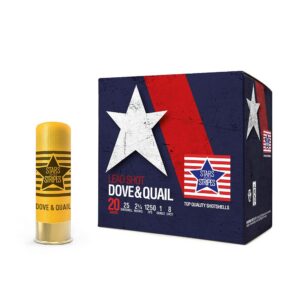 PPU Stars & Stripes Dove & Quail Shotshells 20 Gauge 2-3/4'' 1 oz 1250 fps #8 25/ct