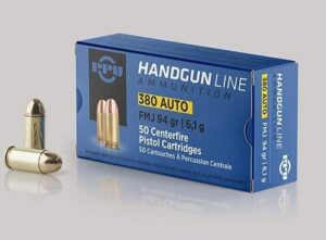 PPU 380ACP FMJ 94GR 50/1000