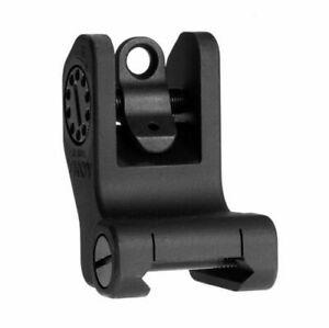 Troy Ind SSIGFRSROBT00 Rear Fixed BattleSight Round  Black Hardcoat Anodized for AR-15/AR-10