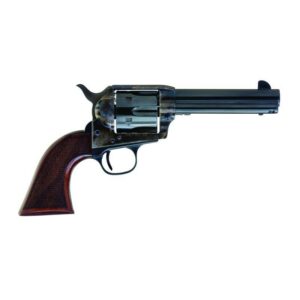 Cimarron AR410 Arizona Ranger 45 Colt (LC) 6 Shot, 4.75" Blue w/Engraved "Arizona Ranger" Steel Barrel, Blued Cylinder, Color Case Hardened Steel Frame, Checkered Walnut Grip, Exposed Hammer
