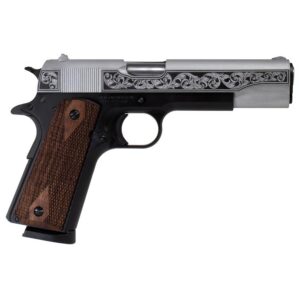 SDS Imports Tisas "Two Tone Filigree Stainless" 1911 A1 Service 45 Handgun .45 ACP 8-Round Magazine 5" Barrel
