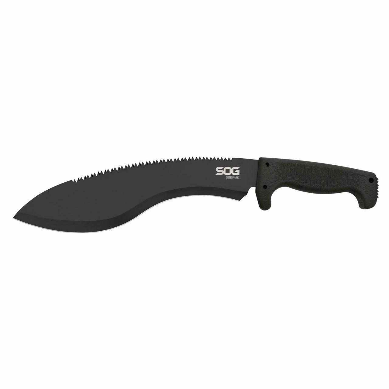 S.O.G SOGMC11N SOGfari 12" Black Hardcased 3Cr13MoV SS Blade Black Kraton Handle 18" Long Includes Sheath