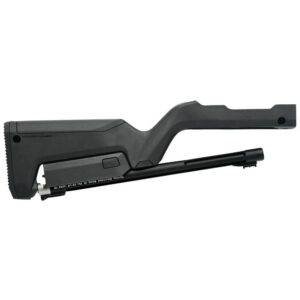 Tactical Solutions TDCMBBBLK X-Ring Takedown Barrel and Stock Combo 22 LR 16.50" Matte Black Fluted & Threaded with Fiber Optic Sight, Black Magpul Backpacker Stock Fits Ruger 10/22 Takedown