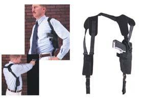 Uncle Mike's Pro-Pak Vertical Shoulder Holsters Black - Fits 5.5" Large Autos