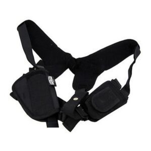 Uncle Mike's 77160 Pro-Pak Horizontal Shoulder Holster Shoulder Size 16 Black Nylon Harness Fits Med/Large Semi Autos Fits 3.25-3.75" Barrel Right Hand