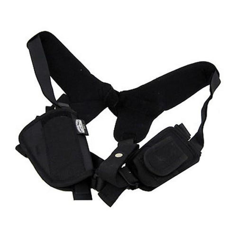 Uncle Mike's 77160 Pro-Pak Horizontal Shoulder Holster Shoulder Size 16 Black Nylon Harness Fits Med/Large Semi Autos Fits 3.25-3.75" Barrel Right Hand