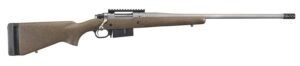 Ruger 47197 Hawkeye Long-Range Hunter Full Size 6.5 PRC 3+1 22" Matte Stainless Steel Threaded Barrel, Picatinny Rail Stainless Steel Receiver, Black Speckled Brown Adj LOP Laminate Stock