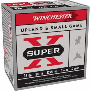 Winchester Ammo X16H4 Super X Heavy Game Load High Brass 16Gauge 2.75" 1 1/8oz 4Shot 25 Per Box/10 Case