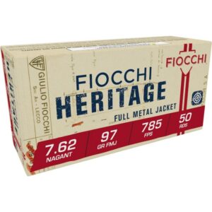 Fiocchi 762A Heritage 7.62x38mmRNagant 97gr Full Metal Jacket 50 Per Box/20 Case