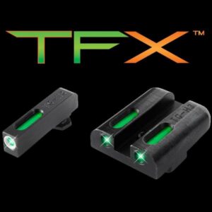 TruGlo TG13CZ1A TFX Black | Green Tritium & Fiber Optic White Outline Front Sight Green Tritium & Fiber Optic Rear Sight