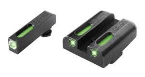 TruGlo TG13GL2A TFX Black | Green Tritium & Fiber Optic White Outline Front Sight Green Tritium & Fiber Optic Rear Sight