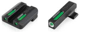 TruGlo TG13WA3PC TFX Pro Black | Green Tritium & Fiber Optic Orange Outline Front Sight Green Tritium & Fiber Optic Rear Sight