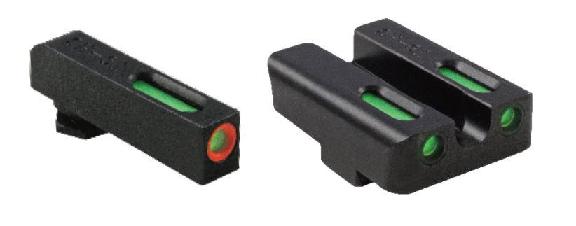 TruGlo TG13WA4PC TFX Pro Black | Green Tritium & Fiber Optic Orange Outline Front Sight Green Tritium & Fiber Optic Rear Sight