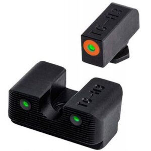 TruGlo TGTG231G3MC Tritium Pro Black | Green Tritium Orange Outline Front Sight Green Tritium Rear Sight