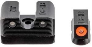 TruGlo TGTG231W1C Tritium Pro Black | Green Tritium Orange Outline Front Sight Green Tritium Rear Sight