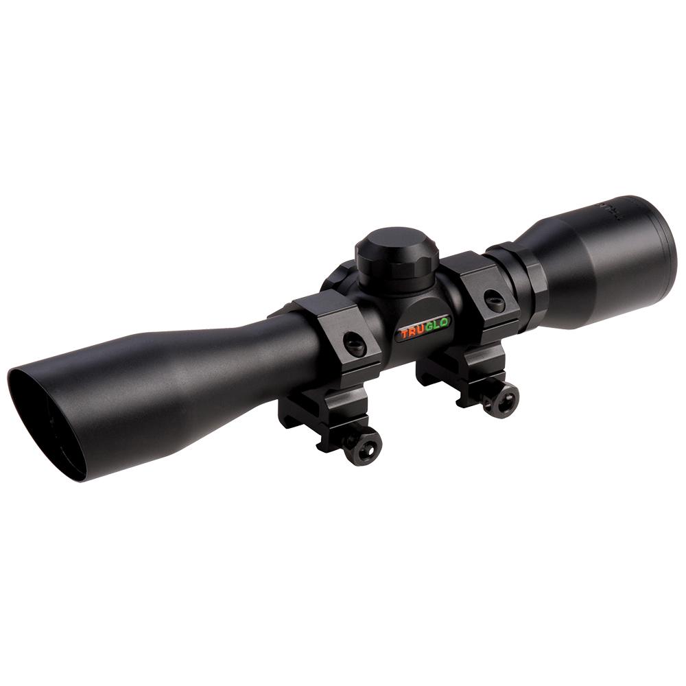 TruGlo TG8504BD Compact Black Anodized Matte Black 4x 32mm 1" Tube Diamond Reticle