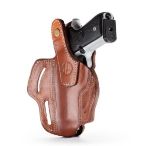 BHX Thumb Break Belt Holster Classic Brown RH size 4