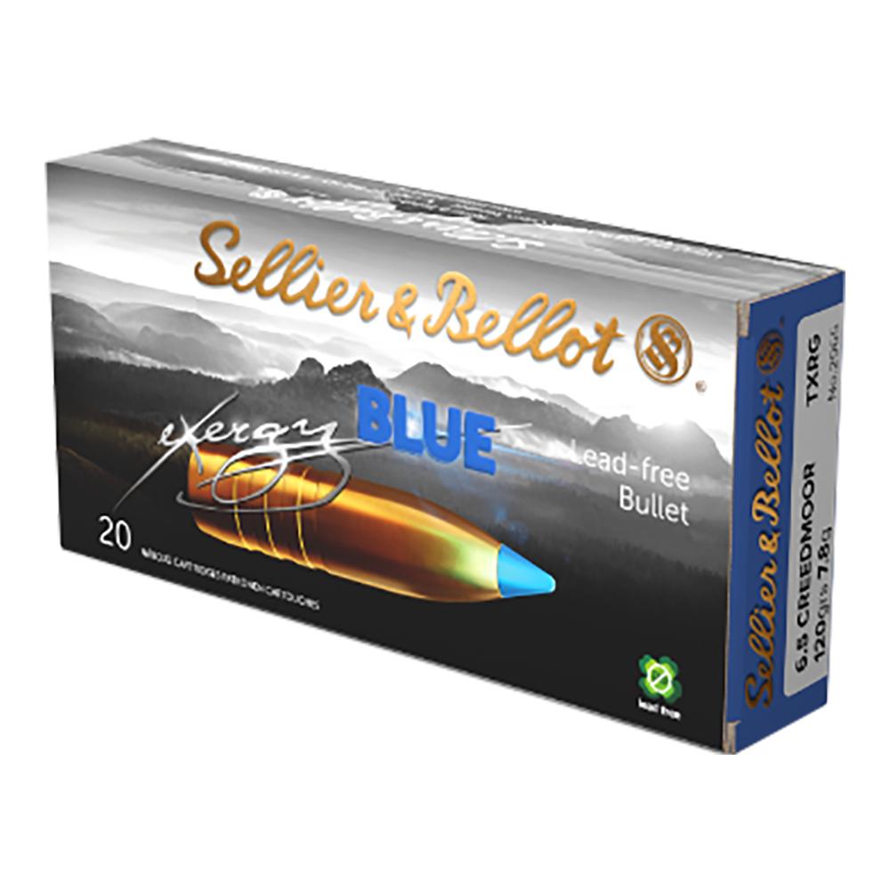 Sellier & Bellot SB65XA eXergy 6.5Creedmoor 120gr TAC EX Blue 20 Per Box/12 Case