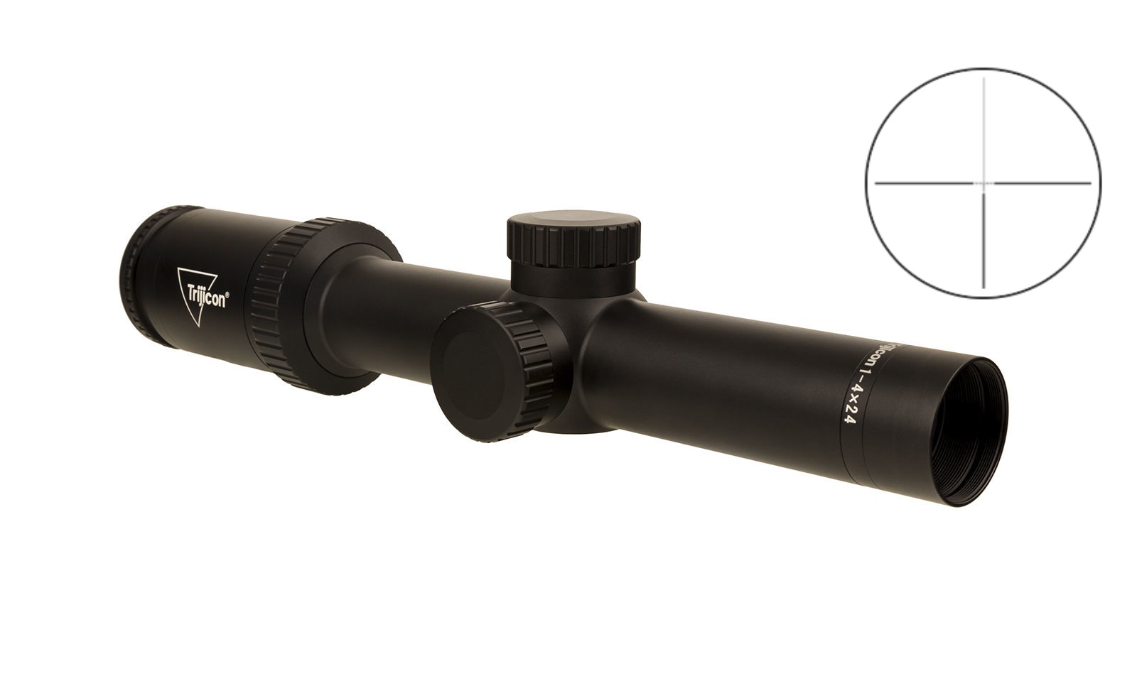 Trijicon 2700001 Huron Satin Black 1-4x 24mm 30mm Tube BDC Hunter Holds Reticle